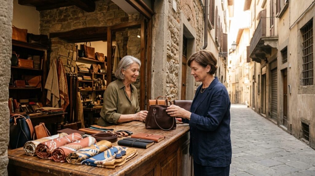 Intimate stock photo of an exclusive boutique shopping exper