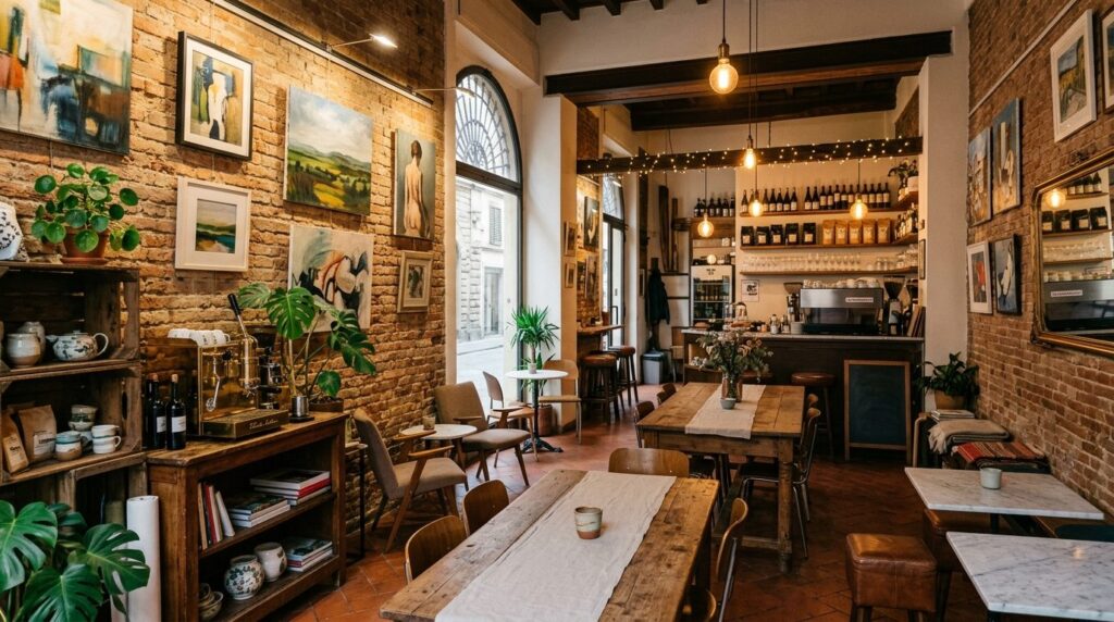 Professional lifestyle photograph of a contemporary Italian 